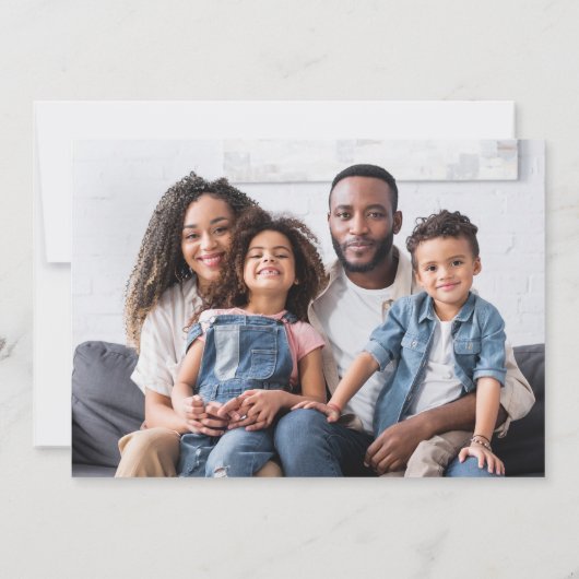 Prettige feestdagen 6 Foto Santa Sleigh Red Christ Feestdagenkaart (Achterkant)