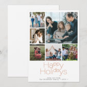prettige feestdagen 6 fotocollage modern feestdagenkaart (Voorkant / Achterkant)