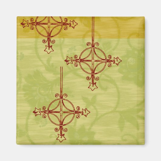  Prettige feestdagen 70's stijl Magneet (Voorkant)