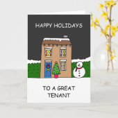 Prettige feestdagen Aan een grote huurder Kaart (Gele Bloem)