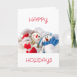 prettige feestdagen AAN "U" ZEGT SNOWMEN HOLIDAY C Kaart