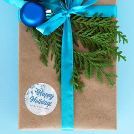 prettige feestdagen Aanbevolen, prachtige blauwe s Ronde Sticker