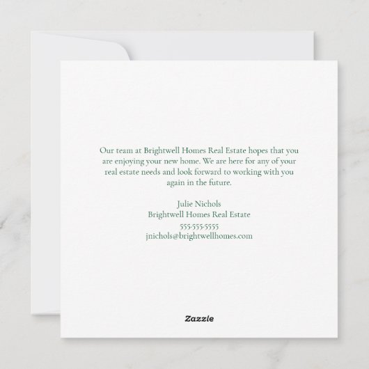 Prettige feestdagen Aangepast bedrijf Logo Christm Feestdagenkaart (Achterkant)