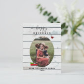 prettige feestdagen aangepast Briefkaart voor foto (Staand voorkant)