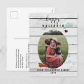 prettige feestdagen aangepast Briefkaart voor foto (Voorkant / Achterkant)