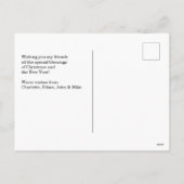 prettige feestdagen aangepast Briefkaart voor foto (Achterkant)