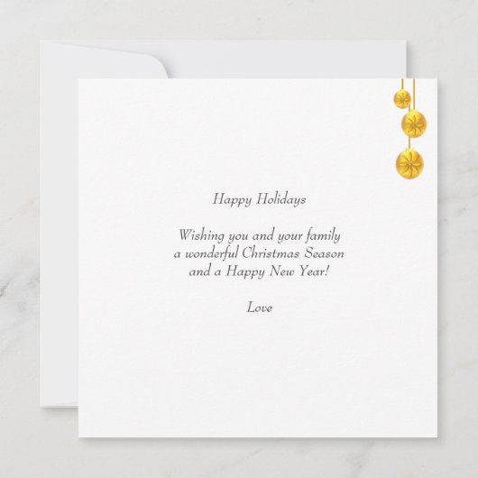 prettige feestdagen Aangepast hart op rood (Achterkant)