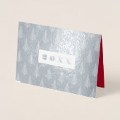 prettige feestdagen | Aangepast jaar Luxe Folie Ka Folie Kaarten (Voorkant)