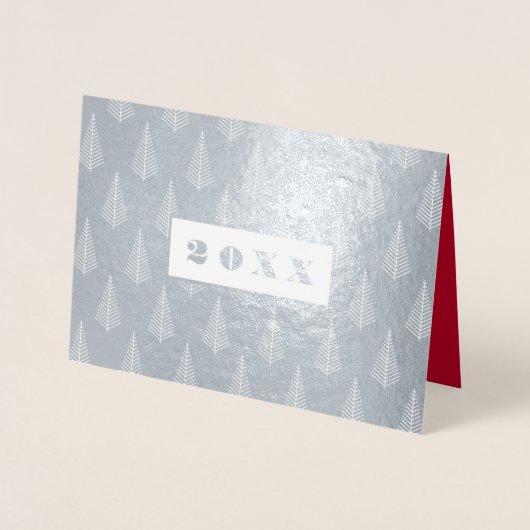 prettige feestdagen | Aangepast jaar Luxe Folie Ka Folie Kaarten (Voorkant)