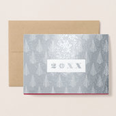 prettige feestdagen | Aangepast jaar Luxe Folie Ka Folie Kaarten (Voorkant met envelop)