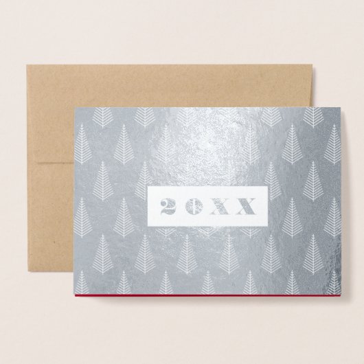 prettige feestdagen | Aangepast jaar Luxe Folie Ka Folie Kaarten (Voorkant met envelop)