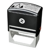 Prettige feestdagen Aangepast modern adres Zelfinktende Stempel (Product)
