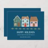 Prettige feestdagen Aangepast | Real Estate Holida Feestdagenkaart (Voorkant / Achterkant)