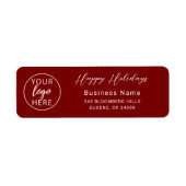 Prettige feestdagen Aangepast retouradres voor bed Etiket (Voorkant)