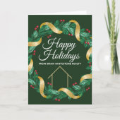 Prettige feestdagen Aangepast vastgoedbedrijf (Voorkant)