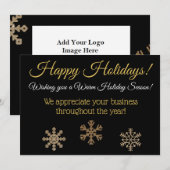 prettige feestdagen Aangepast Visitekaartje Feestdagenkaart (Voorkant / Achterkant)