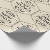 prettige feestdagen Aangepaste achtergrond Cadeaupapier (Hoek)