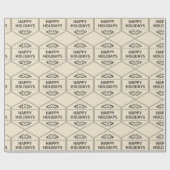 prettige feestdagen Aangepaste achtergrond Cadeaupapier (Vlak)