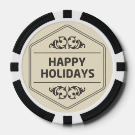 prettige feestdagen Aangepaste achtergrond Poker Chips