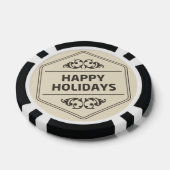 prettige feestdagen Aangepaste achtergrond Poker Chips (Enkel)