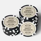 prettige feestdagen Aangepaste achtergrond Pokerchips (Opstapeling)