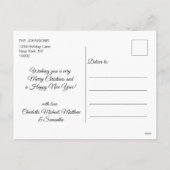 Prettige feestdagen Aangepaste blauwe zilveren sne (Achterkant)