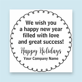 Prettige feestdagen Aangepaste Business Wood Stamp Rubberstempel