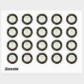 PRETTIGE FEESTDAGEN Aangepaste Candy Canes Xmas Sc Ronde Sticker (Vel)