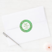 PRETTIGE FEESTDAGEN Aangepaste Candy Canes Xmas Sc Ronde Sticker (Envelop)