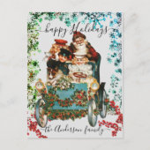 Prettige feestdagen Aangepaste Chic  Ephemera Briefkaart (Voorkant)