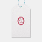 Prettige feestdagen Aangepaste Chic Ephemera Cadeaulabel (Achterkant)