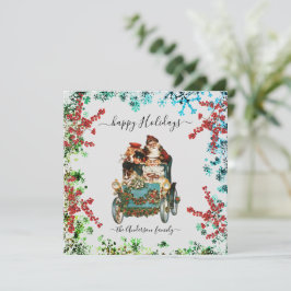 Prettige feestdagen Aangepaste Chic  Ephemera Kaart