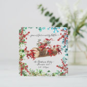 Prettige feestdagen Aangepaste Chic  Ephemera Kaart (Staand voorkant)