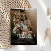 Prettige feestdagen €? | Aangepaste elegante scrip Feestdagenkaart