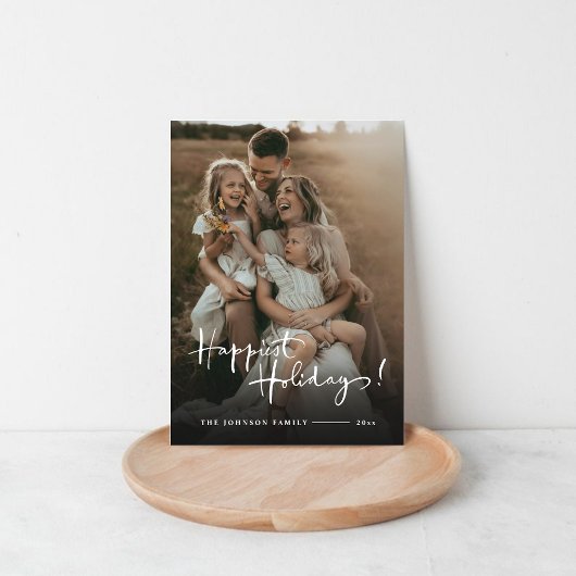 Prettige feestdagen €? | Aangepaste elegante scrip Feestdagenkaart