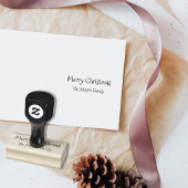 Prettige feestdagen Aangepaste familienaam Merry C Rubberstempel