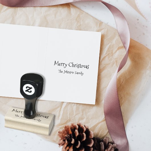 Prettige feestdagen Aangepaste familienaam Merry C Rubberstempel