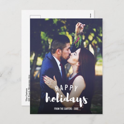 prettige feestdagen Aangepaste foto (Voorkant / Achterkant)