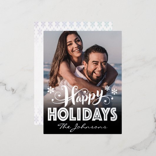 Prettige feestdagen Aangepaste foto (Voorkant / Achterkant)