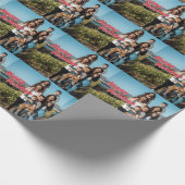 Prettige feestdagen Aangepaste foto Cadeaupapier (Hoek)