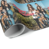 Prettige feestdagen Aangepaste foto Cadeaupapier (Rol Hoek)