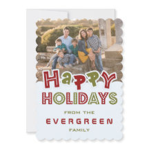 Prettige feestdagen aangepaste foto- en naamkaart