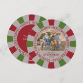 Prettige feestdagen aangepaste foto- en naamkaart feestdagenkaart (Voorkant / Achterkant)