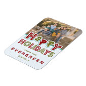 prettige feestdagen aangepaste foto- en tekstmagne magneet (Linkerzijde)