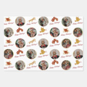 Prettige feestdagen Aangepaste foto Inpakpapier Vel (Voorkant 2)