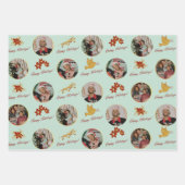 Prettige feestdagen Aangepaste foto Inpakpapier Vel (Voorkant)