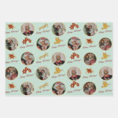 Prettige feestdagen Aangepaste foto Inpakpapier Vel (Voorkant 3)