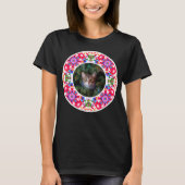 Prettige feestdagen Aangepaste foto Kerstmis Pet D T-shirt (Voorkant)