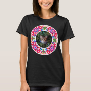 Prettige feestdagen Aangepaste foto Kerstmis Pet D T-shirt