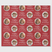 Prettige feestdagen Aangepaste foto met Whimsical Cadeaupapier (Vlak)